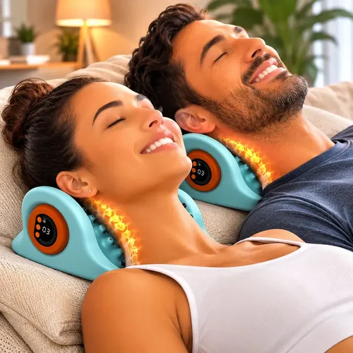 Almofada Massageadora Apoio Cabeça Massagem Pescoço Cervical Mass...