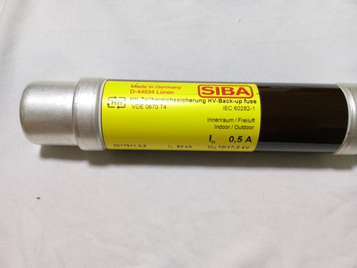 Fusible Siba 10/17.5 Kv 0,5 A