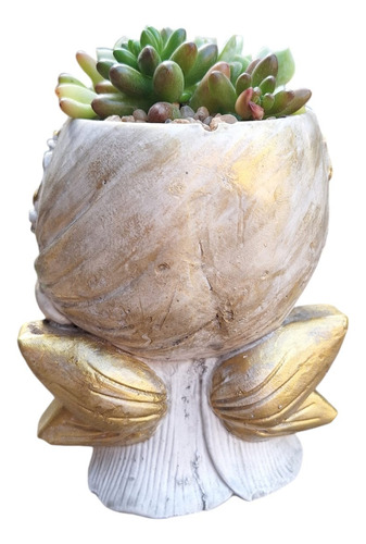 Maceta Figura Decoración Nena Pintada - Set 5 Unidades Beige Felicidad
