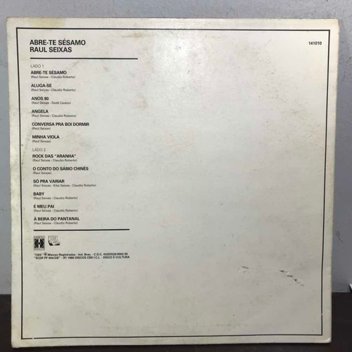 Imagem 2 de 6 de Lp Vinil Raul Abre-te Sésamo Bom Estado