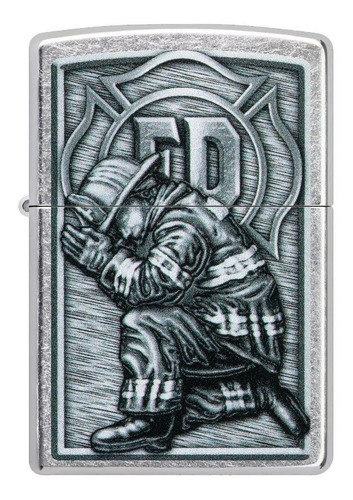 Encendedor Zippo Firefighter Design Plateado Zp49785