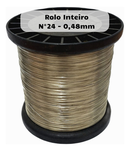 Fio Arame Alpaca Artesanato Nº24 0,48mm - Rolo 1.100 Metros