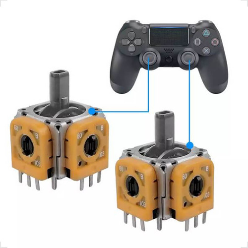 Kit Com 4 Peças Analógico 3d Para Controle Playstation 5 Ps5