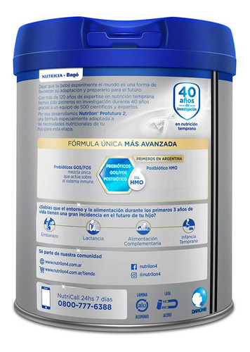Imagen 3 de 7 de Nutrilon Profutura 2 Lata 800 Gr