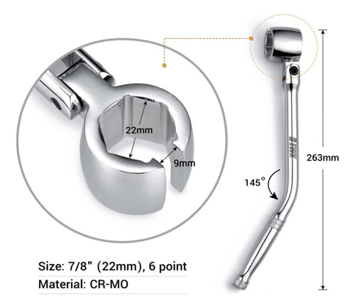 Herramienta De Llave De Cabeza Flexible De Sensor De Oxígeno