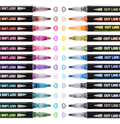 Línea De Bolígrafos Colors Con Doble Contorno Autodelineado,