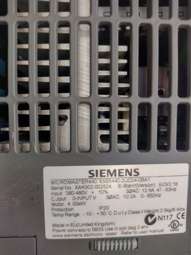 Inversor Micromaster 440 6se6440-2ud24-0ba1 Original Siemens