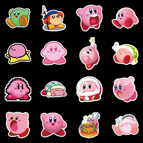 Kirby Mario Bross 50 Calcomanias Stickers Pvc Vs Agua Anime | MercadoLibre