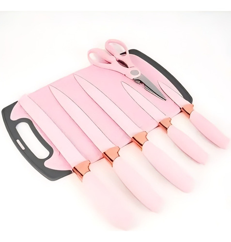Set De Cubiertos Utensilios De Silicona Y Madera 19 Piezas Rosa