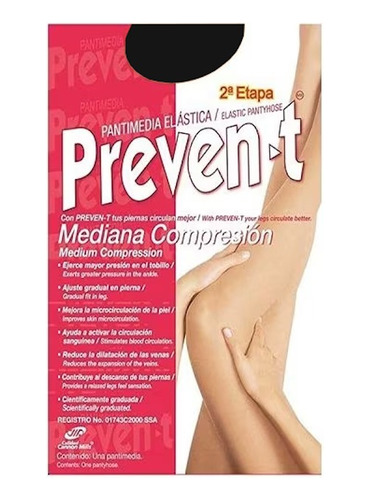Pantimedias Preven-t Clásica Control Varices Preven Pac10kpz