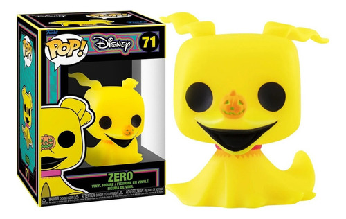 Boneco de ação Zero Blacklight 71 O estranho mundo de Jack Funkoween 2022 Funko Pop