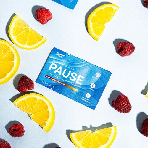 Pause Calm 20 Sobres Para Cortisol Con Bisglicinato Magnesio Sabor Limonada de frambuesa