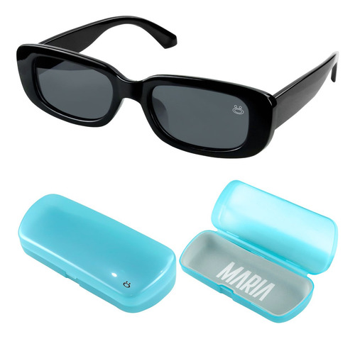 Oculos Sol Vintage Social Proteção Uv Praia + Case Premium