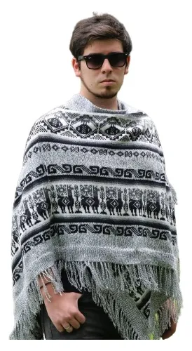 comprar Ruana De Lana De Alpaca Llama Andina  -la Linda Regionales