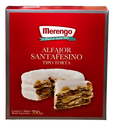 Merengo Alfajor Santafesino Tipo Torta 700 Gr