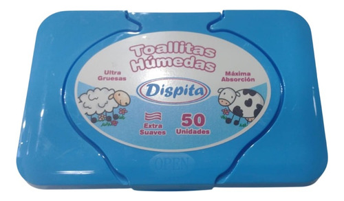 Toallitas Húmedas X50 Unidades Ultra Gruesas Dispita En Caja