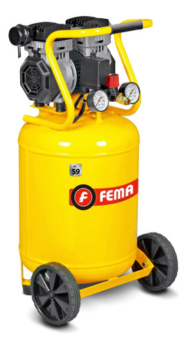 Compresor Aire Vertical Fema 1 Hp 50l Carter Seco Silencioso