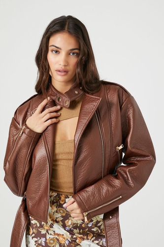 Campera Eco Cuero Forever 21 Usa Importada Chaqueta Moto 