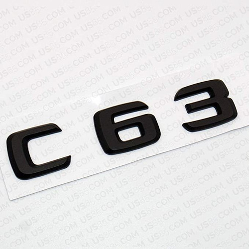 Tuxo Black C63  Letters Trunk Emblem Sticker For Mercedes S 