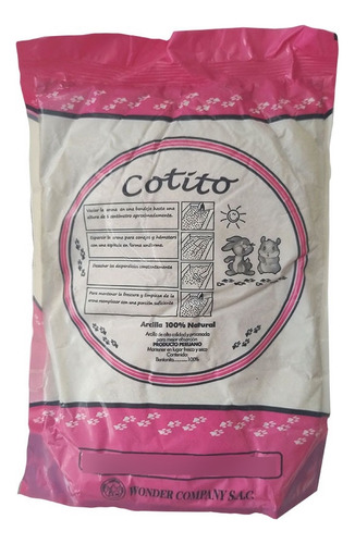 Arena Cotito De Arcilla Natural 1 Kg Para Hámster Y Conejo