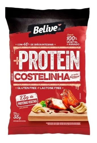 Snack +protein Costelinha Ao Molho Barbecue Belive 55g