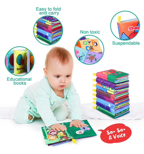 Libros De Baño Para Bebés, Tela Suave E Impermeable