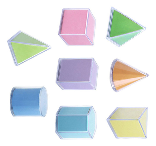 8 Piezas Transparentes 3d Formas Geométricas Montessori