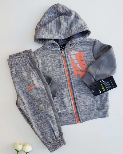 comprar Conjunto Nike Bebe Campera Pantalon Dri Fit Gris 12 M