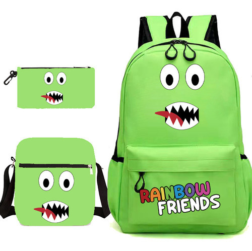 Conjunto De 3 Piezas De Mochila - Amigos Del Arcoíris Color Verde