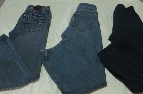  Pantalónes (kit De 3) Jeans Niño Importados, Talla 10-12 