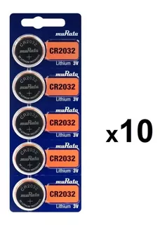 50 Baterias Cr2032 3v Sony/murata (10 Cartelas)