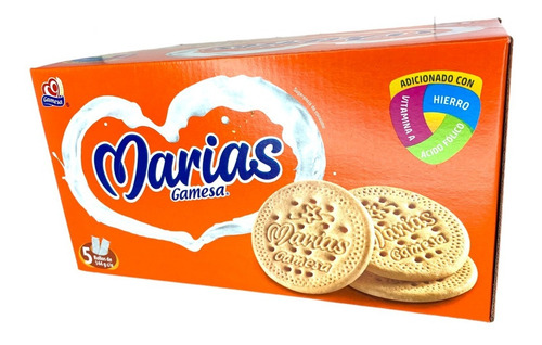Imagen 2 de 5 de Galletas Marías Gamesa Con 5 Piezas De 144 Grs