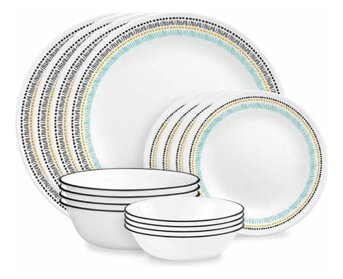Corelle® Paloma Juego De Vajilla De 16 Piezas Servicio Para