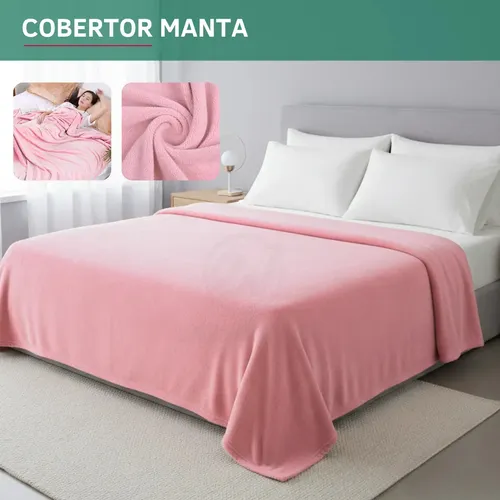 Cobertor Rosa Premium: Só R$ 23,98! 🛏️