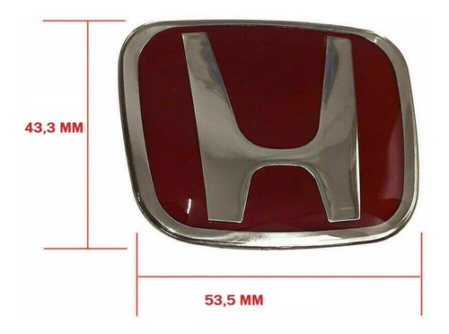 Emblema Rojo Honda Civic Accord Prelude Crv Fit Hrv City