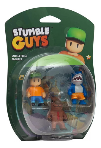 Stumble Guys Pack X3 Figuras Original Recoleta