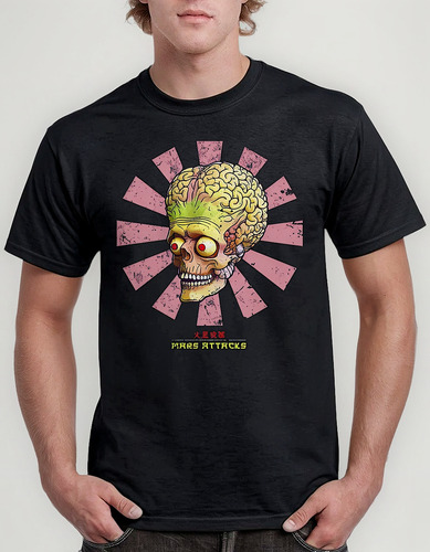 Camiseta 100% Algodão Marte Ataca Clássico Unissex