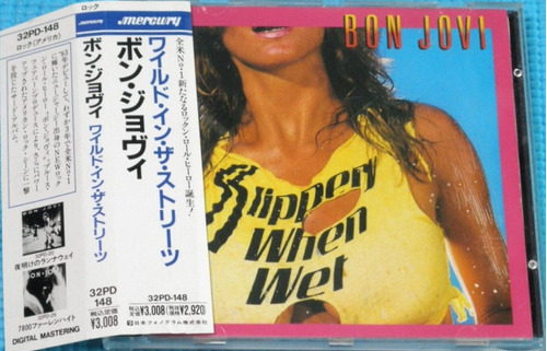 Bon Jovi * Slippery When Wet * Cd Japonés Like New