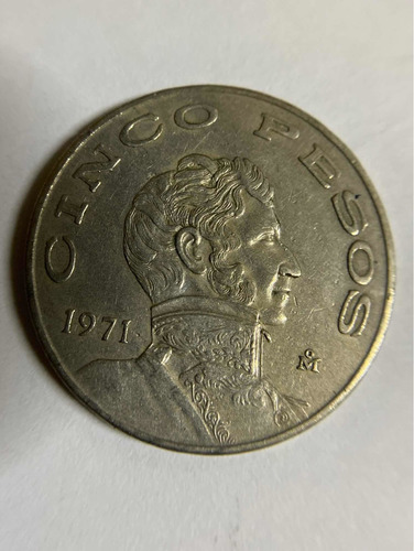 Moneda De Mexico De 5 Pesos De 1971 Envió Gratis