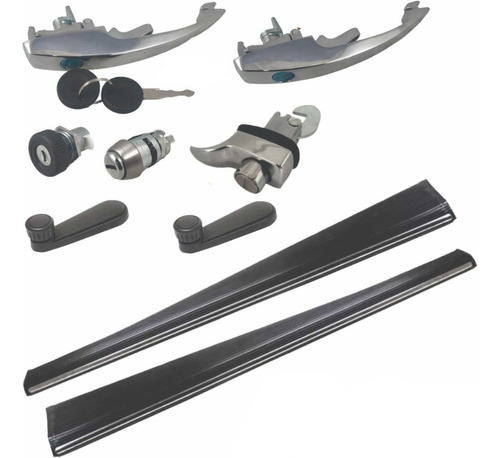 Kit Chapas Manijas Estribos Cromada Vw Sedan 1.6 93-04 Vocho