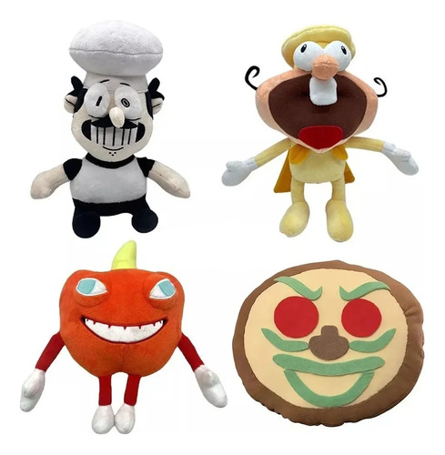 - 4pcs/set Pizza Tower Peluche Muñeca Juguete Cumpleaño