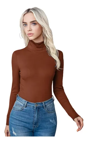 Blusas color café de moda best sale