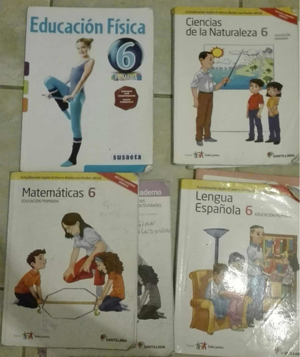 Libros Santillana De 6, 1 Y 2 De Secundaria Medio Uso