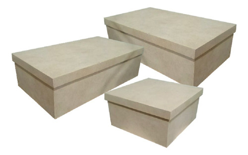 4 Cajas Fibrofacil Tapa Lisa 20 X 30 X 10 Cm