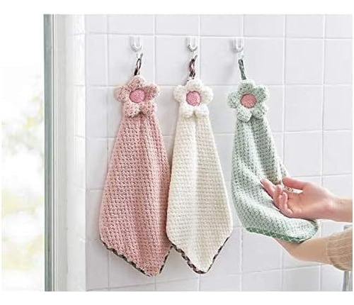Toalla De Mano De Cocina Veewon 2ps Con Lazo Para Colgar, To
