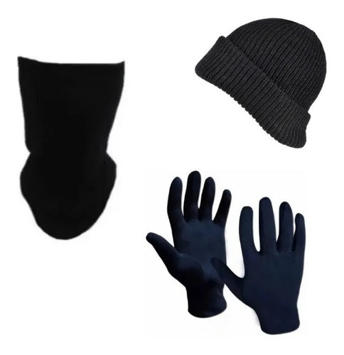 Combo Invierno! Gorro Lana+cuello Y Guantes- Envio Gratis!