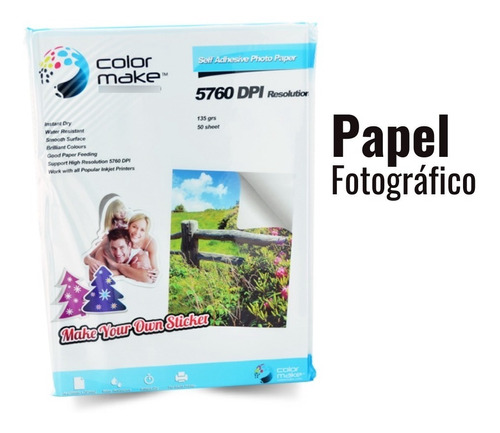 Papel Fotográfico Sticker Para Etiquetas 