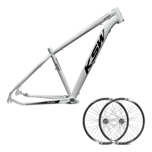 Quadro Mtb Aro 29 Ksw Xlt 100 + Par Roda Aro 29 Rimaxx Rosca