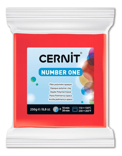 Cernit Number One Arcilla Polimérica 250 G Color A Elección Color Rojo
