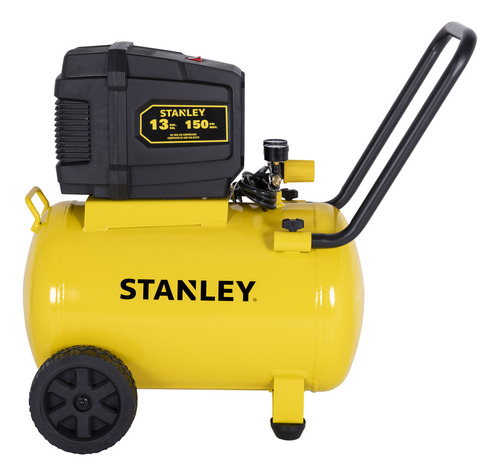 Compresor Stanley Sin Aceite Horizontal 50l 2hp 201301-b3 Color Amarillo 127V 60 Hz